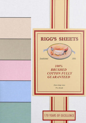Riggs Flannelette Flat Sheet, Stone