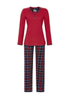 Ringella Festive Tartan Pyjama Set, Red Multi