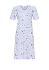 Ringella Floral V-neck Short Sleeve Nightdress, Blue