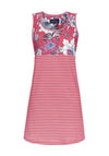 Ringella Sleeveless Floral and Stripes Nightdress, Red Multi