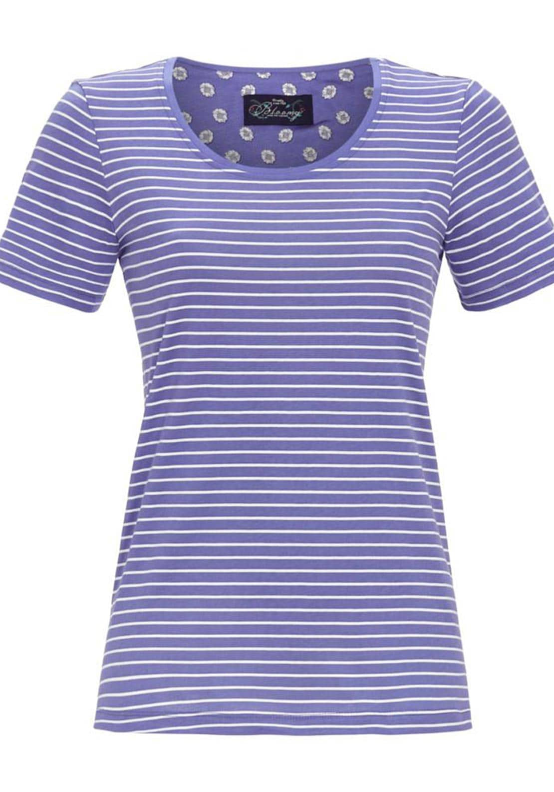 Ringella Striped Pyjama Top, Blue & White
