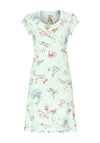 Ringella Floral & Bird Print Cap Sleeve Nightdress, Mint Green Multi