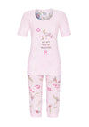 Ringella Floral & Bird Graphic Capri Pyjama Set, Pink Multi