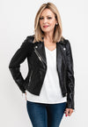 Rino & Pelle Leather Biker Jacket, Black