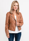 Rino & Pelle Leather Biker Jacket, Nut