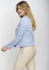 Rino & Pelle Balou Faux Suede Biker Jacket, Light Blue