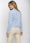 Rino & Pelle Balou Faux Suede Biker Jacket, Light Blue