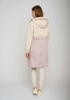Rino & Pelle Kaisa Bi Colour Hooded Coat, Cream Multi