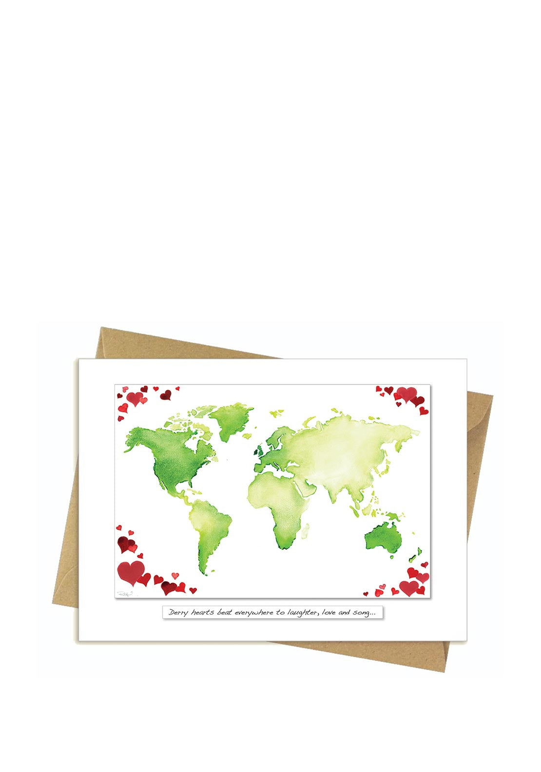 Rita Oates Derry Hearts Greeting Card