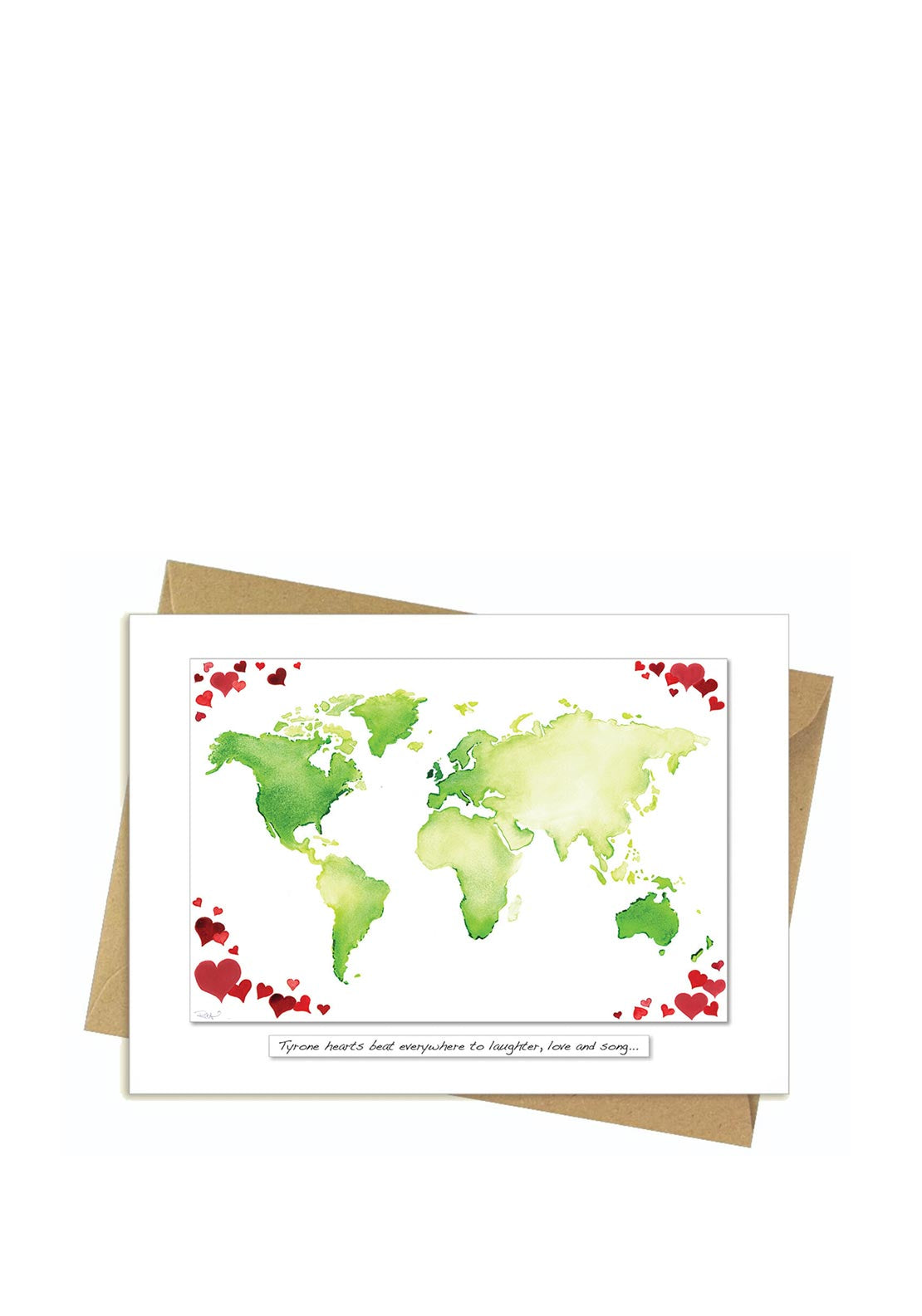 Rita Oates Tyrone Hearts Greeting Card