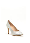 Pomares Shimmer Court Shoes, Silver