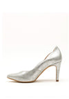 Pomares Shimmer Court Shoes, Silver