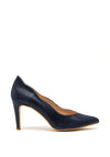 Pomares Faux Suede Court Shoes, Navy