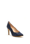 Pomares Faux Suede Court Shoes, Navy