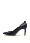 Pomares Faux Suede Court Shoes, Navy