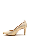 Pomares Scallop Edging Court Shoe, Gold Shimmer