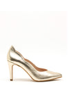 Pomares Shimmer Court Shoes, Gold