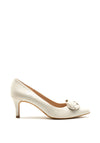 Pomares Knot Bow Shimmer Court Shoe, Gold