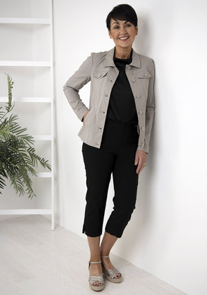 Robell Happy Denim Effect Jacket, Stone