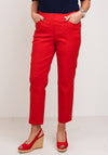 Robell Bella 09 Slim Cropped Trousers, Red