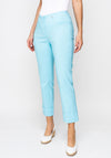 Robell Bella 09 Turn Up Cropped Trousers, Bright Blue