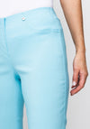 Robell Bella 09 Turn Up Cropped Trousers, Bright Blue