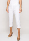 Robell Marie 07 Slim Fit Cropped Trousers, White