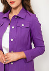 Robell Happy Denim Effect Jacket, Purple