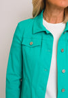 Robell Happy Denim Effect Jacket, Jade Green