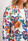 Robell Linda Floral Pattern Blazer, White Multi