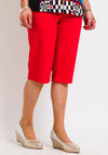 Robell Bella 05 Slim Knee Length Shorts, Red