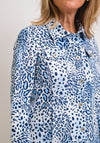 Robell Happy Denim Animal Print Effect Jacket, Blue & White