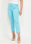 Robell Lena 09 Slim Fit Stretch Cropped Trousers, Pacific Turquoise