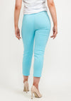 Robell Lena 09 Slim Fit Stretch Cropped Trousers, Pacific Turquoise