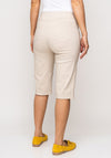 Robell Bella 05 Slim Knee Length Shorts, Beige