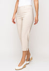 Robell Marie 07 Stretch Crop Trousers, Beige