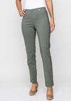 Robell Marie Stretch Slim Fit Trousers, Ivy Green