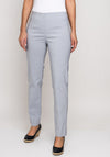 Robell Marie Stretch Slim Fit Trousers, Stone Grey