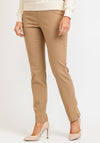 Robell Marie Full Length Slim Leg Trousers, Latte