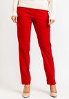 Robell Marie Full Length Slim Leg Trousers, Winter Red