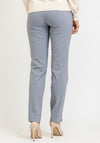 Robell Marie Full Length Slim Leg Trousers, Silver Grey