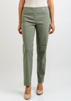Robell Marie Slim Fit Trousers, Pale Green