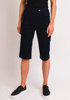 Robell Bella 05 Slim Knee Length Shorts, Navy