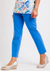 Robell Bella 09 Petite Ankle Grazer Trousers, Azure Blue