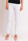 Robell Bella Full Length Stretch Trousers, White