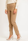 Robell Bella Full Length Slim Leg Trousers, Latte
