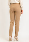 Robell Bella Full Length Slim Leg Trousers, Latte