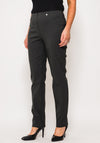 Robell Bella Full Length Stretch Trousers, Charcoal Grey
