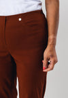 Robell Bella Full Length Stretch Trousers, Rust