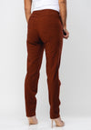 Robell Bella Full Length Stretch Trousers, Rust